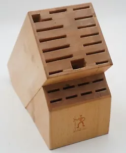 J.A. Henckels International 23-Slot Wooden Knife Block, Holds Knives & Sharpener - Picture 1 of 5