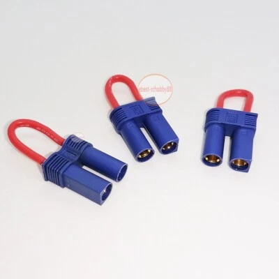 3pcs RC Bind Plug EC5 Loop Connector Short Circut Battery Jumper Cable 6CM 16AWG - Image 1 of 4