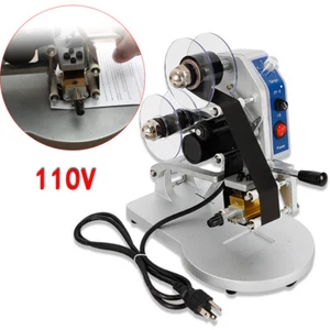 Manual Hot Foil Stamp Printing Machine Date Character Ribbon Coding Printer 110V - Picture 1 of 12