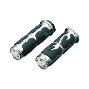Küryakyn Iso Flame Grips, Chrome, for Harley-Davidson 08-19 With E-Gas - Picture 1 of 2
