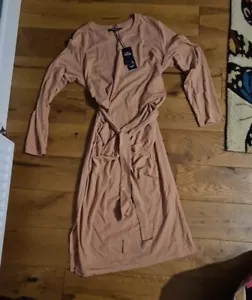 Threadbare Maternity Sweater Jumper Dress Size 14 BNWT Pink/beige - Picture 1 of 5