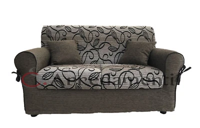 DIVANO IMBOTTITO 2 POSTI 3 POSTI LETTO IN TESSUTO COMPLETAMENTE SFODERABILE 100 - Immagine 1 di 2