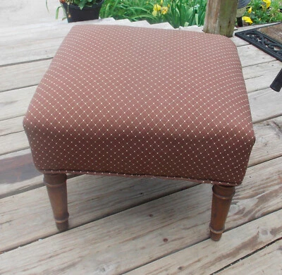 Walnut Print Footstool / Stool  (FS-16) - Image 1 of 4