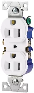 Cooper Wiring 270W Grounded Duplex Receptacle, White - Picture 1 of 1