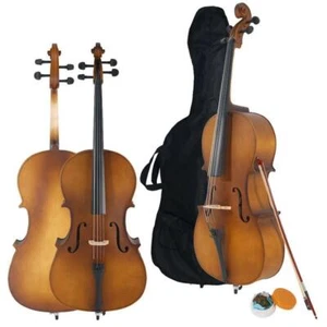 4/4 Professional Wood Acoustic Cello for Student Case + Bag+ Bow+ Rosin+ Bridge - Picture 1 of 8