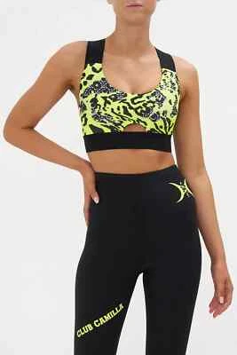 NUEVO SUJETADOR $199 CAMILLA KAT KINGDOM JACQUARD CORREA ELÁSTICA CON RECORTE S Foto 1 de 4