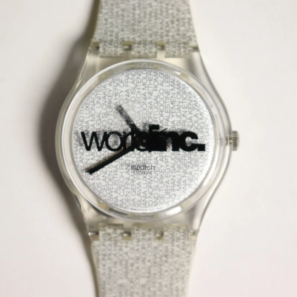 Swatch Gent GK264 World Inc. Nuovo Originale Svizzera 1997 Vintage Autentico - Immagine 1 di 2