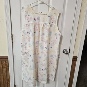 Vintage Dreamcoats Nightgown Bikes Bicycle Size 2XL? Pocket Lounger House Dress - Picture 1 of 9