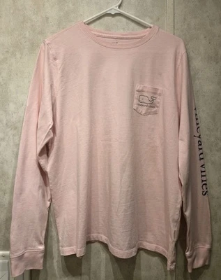 Vineyard Vines Long Sleeve Pink Cotton Shirt Whale Design XL - Image 1 of 3