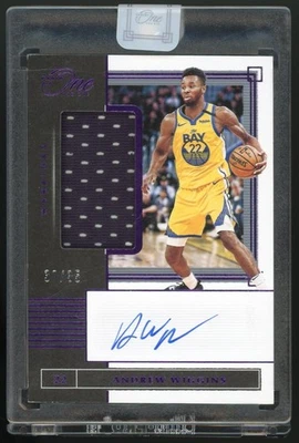 ANDREW WIGGINS 2019-20 PANINI ONE JUMBO PATCH AUTO PURPLE 30/35 #JA-AWG - Image 1 of 2