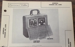 ADMIRAL MODEL 6P32 (CHASSIS 5EI & 6EIN) PORTABLE RADIO PHOTOFACT - Picture 1 of 1