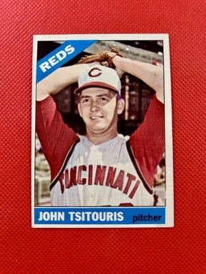 1966 Topps #12 John Tsitouris Cincinnati Reds high-end NM            B66#12A1 - Image 1 of 2