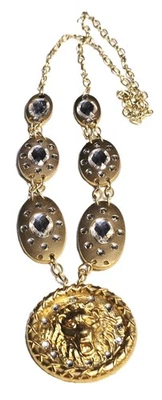 Collar mujer gato cristal león oro Foto 1 de 2