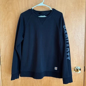 Carhart 104410 Relaxed Fit Midweight Sweatshirt Womens 1X Black - Picture 1 of 8