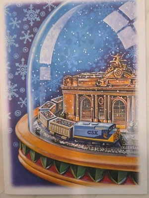 Tarjeta de Navidad corporativa CSX con sobre sin fecha Foto 1 de 2