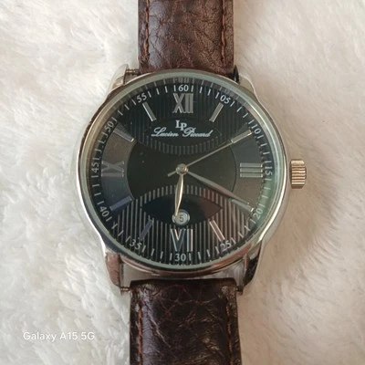 Lucien Piccard  Clariden Gray/silver Dial Model 11576-02S /Brown Genuine Leather - Image 1 of 4