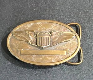 USAF Pilot Aviator's Wings Collector's Belt Buckle Senior AAF/USAF Pilot 1983 - Picture 1 of 6