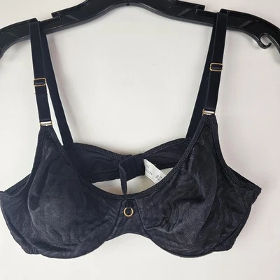 Sujetador de Colección Bali 36B Estilo 2425 Negro Sin Acolchado Con Aros Sin Forro Estampado Animal Foto 1 de 4