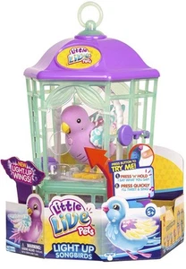 Little Live Pets - RAINBOW GLOW lila Vogel im Käfig - interaktives Haustier - NEU - Bild 1 von 2