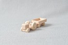 Holzspielzeug Traktor mit Anhänger natur HxBxT 3,5x7,5x3cm NEU Holzauto LKW Holz