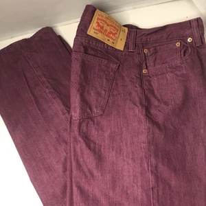 Pantalones de mezclilla Levis 501 XX púrpura malva botón mosca pierna recta para hombre 36x32 (34x30) - Imagen 1 de 13