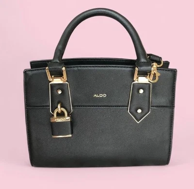 Bolso de mano pequeño para mujer Aldo de cuero vegano bolso de brazo cartera negro Foto 1 de 4