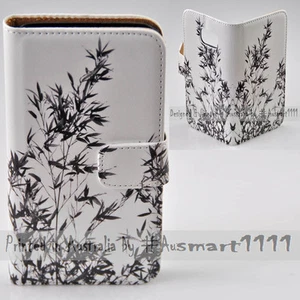 For HTC Series Mobile Phone Bamboo Silhouette Print Flip Case Wallet Phone Cover - Picture 1 of 3