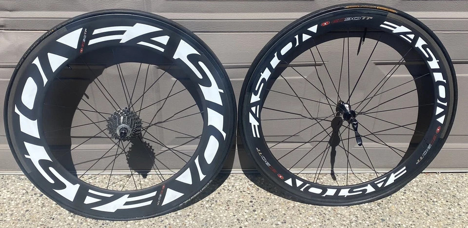 Easton EC90 TT Aero 90mm Carbon Tubular Wheel Set - Image 1 of 1