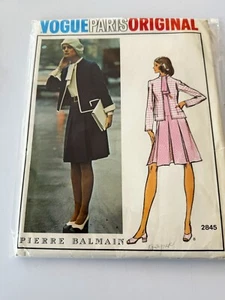Vogue Paris Original Pierre Balmain 2845 Size 14 Jacket Dress - Picture 1 of 4