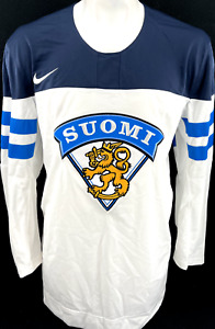 Team Finland Nike IIHF White Long Sleeve Pullover Hockey Jersey Mens XL