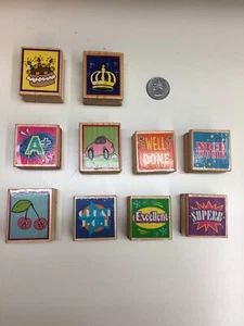 🌸 Juego de 10 estampillas de profesores con palabras positivas - Imagen 1 de 1
