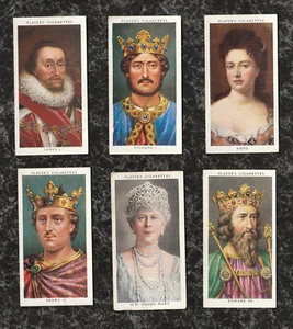 Sechs 1935 John Player Zigaretten Kings & Queens of England Sammelkarten 2,75x1,5 - Bild 1 von 4