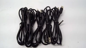 Lot of 5 USB-C to USB-A White Charging & Data Cable Black 40inch - Picture 1 of 2