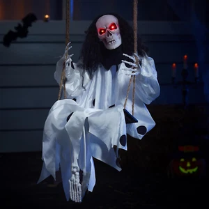 36" hängender Clown Outdoor Halloween Deko, Knopf batteriebetrieben Skelet - Bild 1 von 12