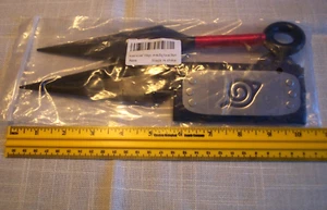 Naruto Leaf Village Shinobi Ninja Props Headband & Red/White Weaps - Picture 1 of 4