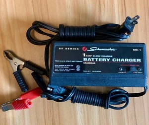 Schumacher MC-1 6V/12V-1 AMP Battery Charger Manual Motorcycle Lawn Tractor ATV - Picture 1 of 4