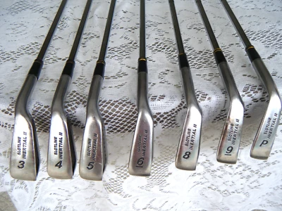SLOTLINE INERTIAL II 7 IRONS 3,4,5,6,8,9,P MATCHED GRIPS STEEL SHAFT REG FLEX RH - Image 1 of 4