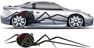Spider Car Decal; Custom Sport Car Show Decal; Both Sides Universal Fit - Picture 1 of 1