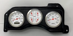 1987 1988 1989 1990 1991 1992 1993 Ford Mustang 3 Gauge Dash Panel Pro White - Picture 1 of 6
