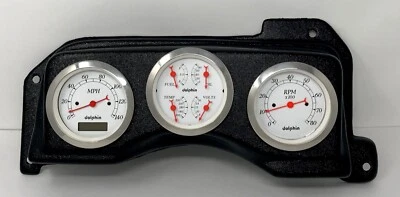 1987 1988 1989 1990 1991 1992 1993 Ford Mustang calibre 3 panel de instrumentos Pro blanco Foto 1 de 4