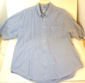 Dockers Mens Button Down Stripe Shirt Short Sleeve Size XLT Nice - Picture 1 of 9