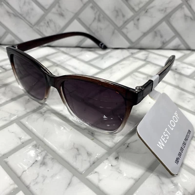 Новый с Ярлыками West петля солнцезащитные очки POR 23 510 коричневый/прозрачная оправа коричневый объектив 100% UVA-UVB - Изображение 1 из 4