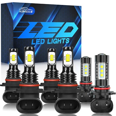 For Toyota Avalon 2000-2006 2007 6x LED Headlight & Fog Light Bulbs Combo Kit - Image 1 of 4