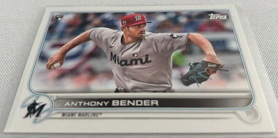 2022 Topps Baseball Series 1 Anthony Bender Miami Marlins Rookie card #160 - Image 1 of 3