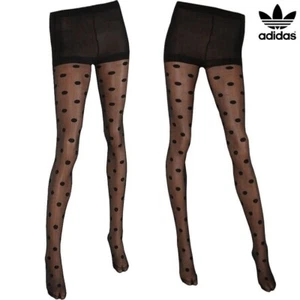 Adidas NEO Mädchen Netz Strumpfhose Punkte Strümpfe Leggings Rock Punk schwarz