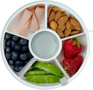 GoBe Snack Spinner Grigio 5 Scomparti a Prova di Sversamento - Foto 1 di 5
