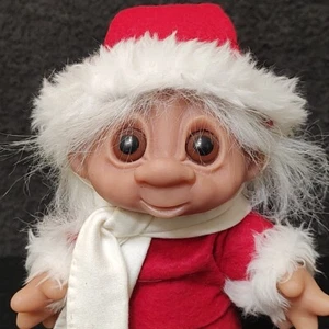 1980 DAM SANTA Troll Doll Made in Denmark Stamped 7"/18cm Vintage Original RARE - Picture 1 of 16