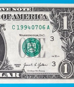 1994 July 6 : C 19940706 A BIRTHDAY Note $1 One Dollar Bill *UNC* - Picture 1 of 3