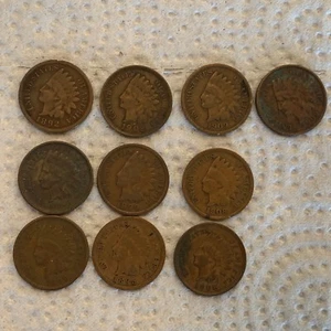 1890 to 1909 Indian head pennies - Picture 1 of 2