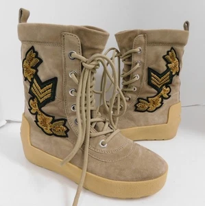 Ash Military Nolan Suede Leather Tan Lace Up Ankle Boots Women's 37 - Picture 1 of 5
